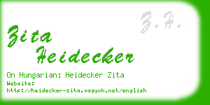 zita heidecker business card